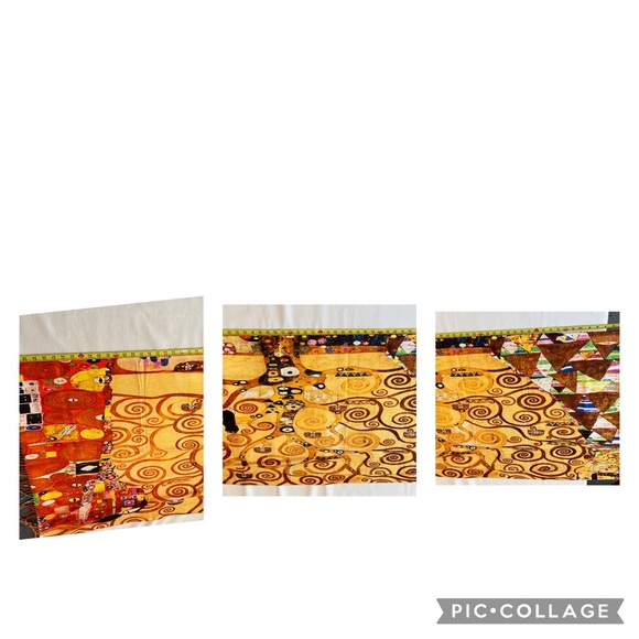 NIB Cashmere-feel Large Fringed Scarf (26 x 76) Gustav Klimt Tree of Life Print - Picture 4 of 10